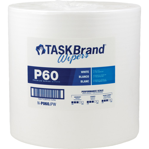 Chiffons de premi&egrave;re qualit&eacute; P60 TaskBrand, Tout usage, 13" lo x 12" la Superchem Industries