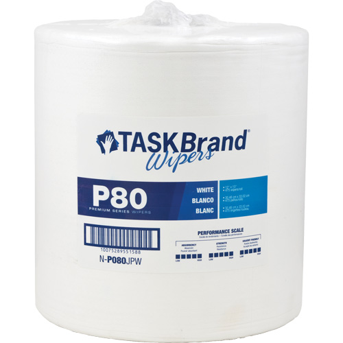 Chiffons de premi&egrave;re qualit&eacute; P80 TaskBrand, Robuste, 13" lo x 12" la Superchem Industries