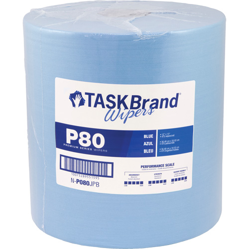 TaskBrand&reg; P80 Premium Series Wipers, Heavy-Duty, 13" L x 12" W Superchem Industries