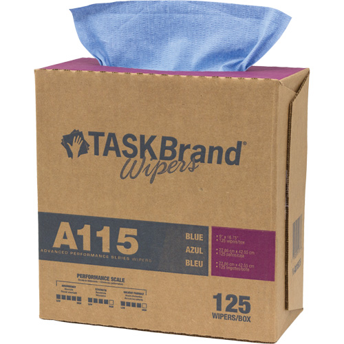 TaskBrand&reg; A115 Advanced Performance Wipers, Heavy-Duty, 16-3/4" L x 12" W Superchem Industries