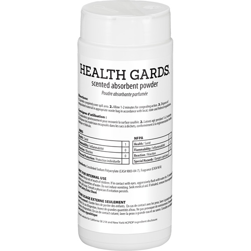 Health Gards&reg; Scented Absorbent Powder, 16 oz., Can Superchem Industries