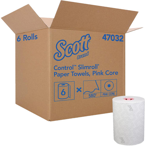 Serviettes Slimroll* de Scott en rouleau dur, 1 pli, Standard, 580' lo Superchem Industries