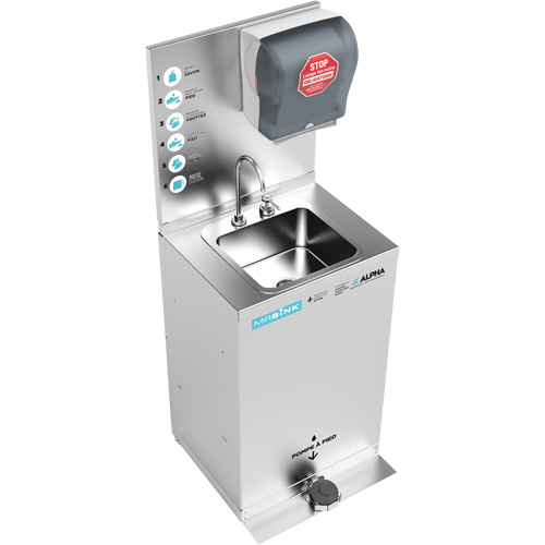 Poste de nettoyage des mains portable MRSink Superchem Industries