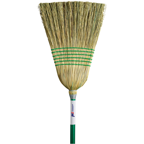 Light-Duty Corn Broom, 6-String, Wood Handle Superchem Industries