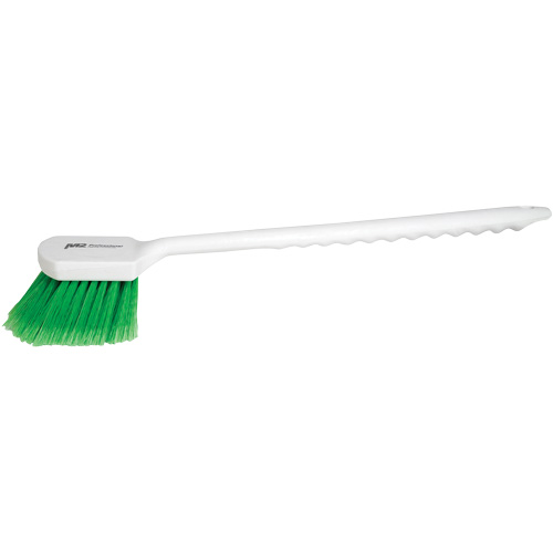 Long Handle Detail Brush, 20" L, PVC Bristles, Green Superchem Industries