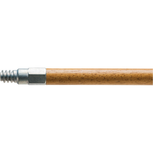 Handle with Metal Tip, Wood, ACME Threaded Tip, 1-1/8" Diameter, 60" Length Superchem Industries