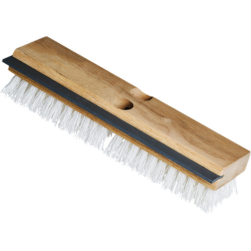 Utility Scrub Brush & Squeegee, 11" L, Polypropylene Bristles, White Superchem Industries