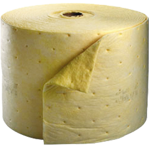 Tampon absorbant pour produits chimiques, Lourd, 150' lo x 15,25" la, Absorption 35,9 gal Superchem Industries