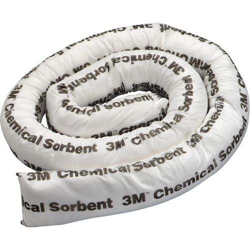 Chemical Sorbent Mini-Boom, Hazmat, 8' L x 3" W, 15.5 gal Absorbancy Superchem Industries