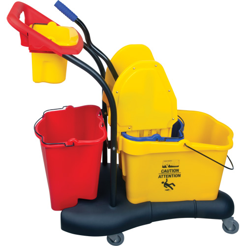 Multifunctional Mop Trolley, Down Press, 9.5 US Gal.(38 Quart), Yellow Superchem Industries
