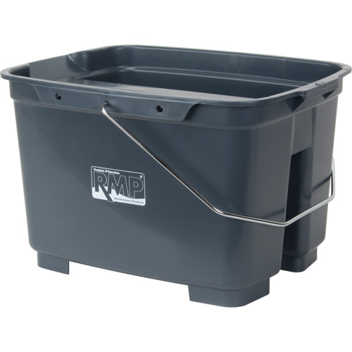 Dual Compartment Bucket, 4.75 US Gal. (19 qt.) Capacity, Grey Superchem Industries