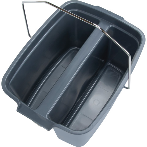 Dual Compartment Bucket, 4.75 US Gal. (19 qt.) Capacity, Grey Superchem Industries