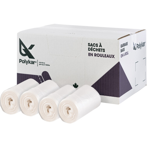 High Density Garbage Bags, Utility, 50" W x 36" L, 13 microns, Frosted, 194 L (44 Gal.) Capacity Superchem Industries