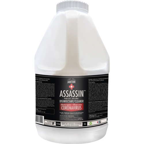 Nettoyant d&eacute;sinfectant pr&ecirc;t &agrave; l'emploi Janitori Assassin, 4 L, Cruche Superchem Industries