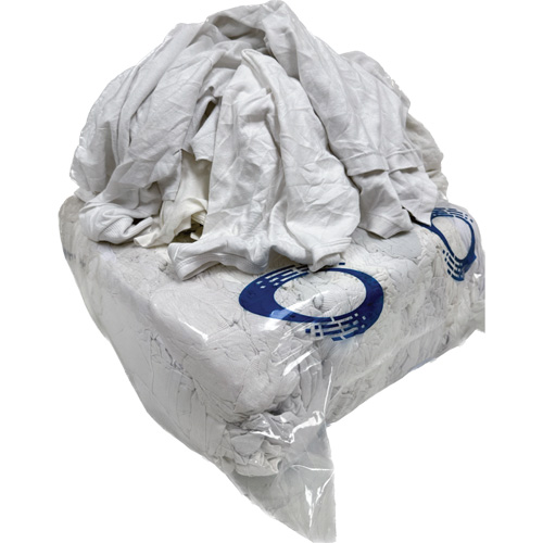 Wiping Rags, Cotton/Fleece, White, 25 lbs. Superchem Industries