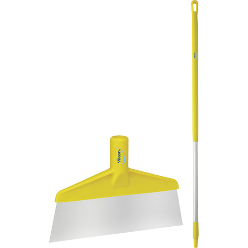 Grattoir &agrave; plancher avec manche, Jaune, 9-3/5" la x 55-9/10" lo Superchem Industries