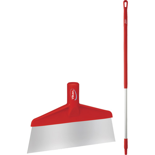 Grattoir &agrave; plancher avec manche, Rouge, 9-3/5" la x 55-9/10" lo Superchem Industries
