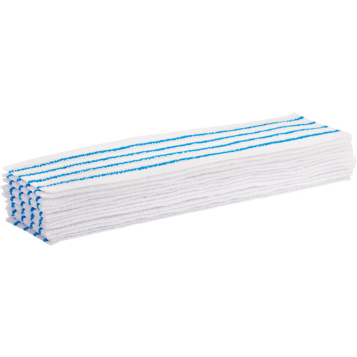 Disposable Mop Pad, Hook and Loop Style, Microfibre, 18" L x 4" W Superchem Industries