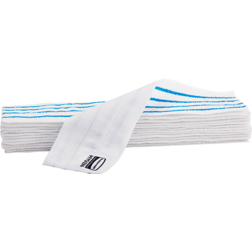 Disposable Mop Pad, Hook and Loop Style, Microfibre, 18" L x 4" W Superchem Industries