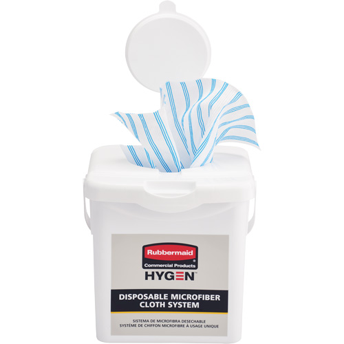 Seau de chargement pour chiffons microfibres, Blanc Superchem Industries