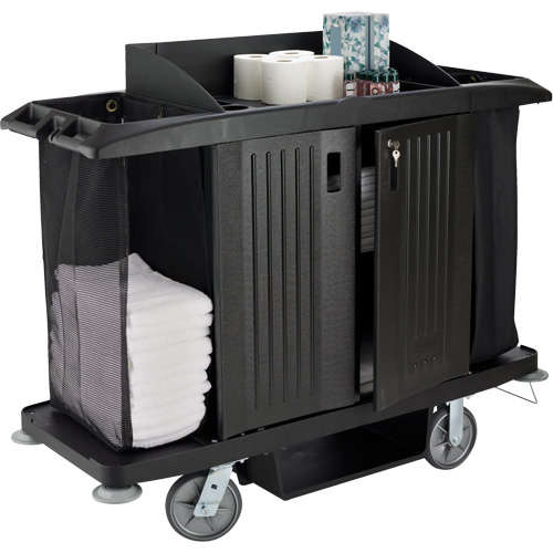 Executive Full-Size Housekeeping Cart with Doors Superchem Industries