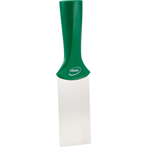 Handle-Mounted Stainless Steel Scraper, Green, 2" W x 8" L Superchem Industries