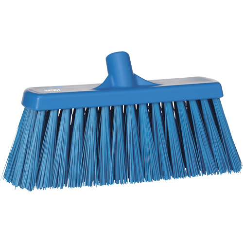 Heavy-Duty Push Broom, Stiff Bristles, 13", Polyester, Blue Superchem Industries