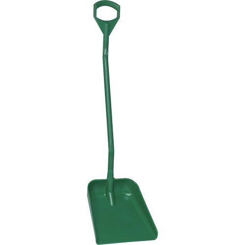 Ergonomic Large Blade Shovel, 51" Length, Plastic, Green Superchem Industries