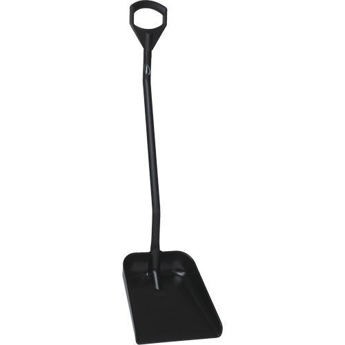 Ergonomic Large Blade Shovel, 51" Length, Plastic, Black Superchem Industries