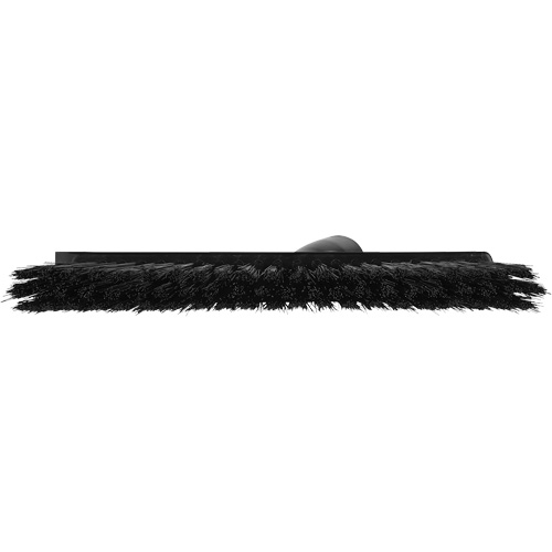 Dustpan Broom with Angled Thread, Medium Bristles, 10", Polyester, Black Superchem Industries