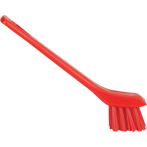 Brush with Scraping Edge, Stiff Bristles, 6" Long, Red Superchem Industries