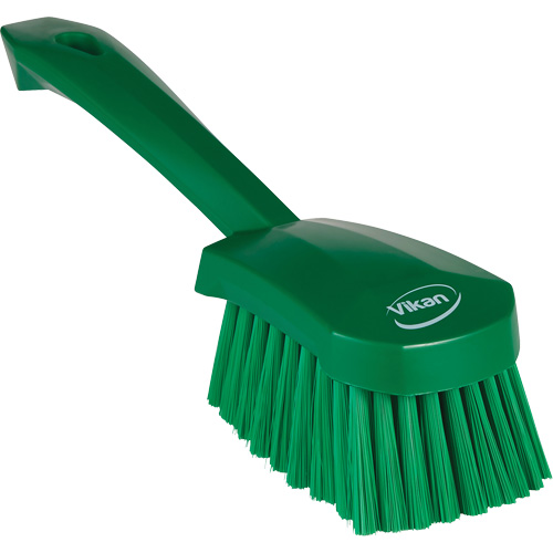 Short-Handled Washing Brush, Soft Bristles, 10-1/2" Long, Green Superchem Industries