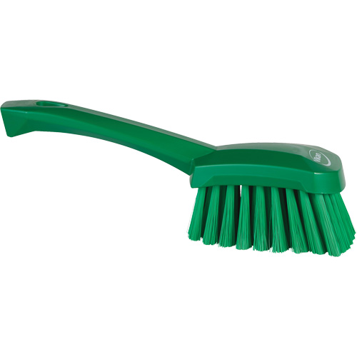 Short-Handled Washing Brush, Soft Bristles, 10-1/2" Long, Green Superchem Industries