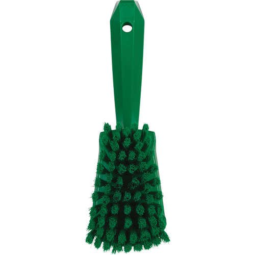 Short-Handled Washing Brush, Soft Bristles, 10-1/2" Long, Green Superchem Industries