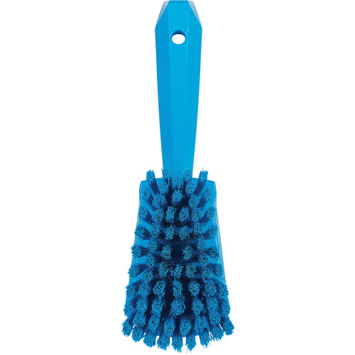 Short-Handled Washing Brush, Soft Bristles, 10-1/2" Long, Blue Superchem Industries