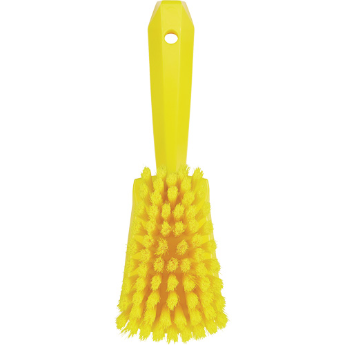 Short-Handled Washing Brush, Soft Bristles, 10-1/2" Long, Yellow Superchem Industries