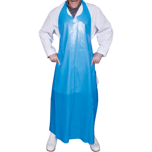 Top Dog 8 Mil. Apron, Polyurethane, 50" L x Blue Superchem Industries