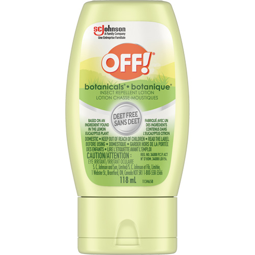 Off!&reg; Botanicals&reg; Insect Repellent, DEET Free, Lotion, 118 g Superchem Industries
