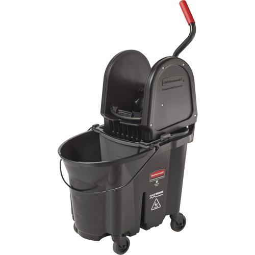 Seau et essoreuse Wavebrake, Pression vers le bas, 8,75 gal. US (35 pintes), Noir Superchem Industries