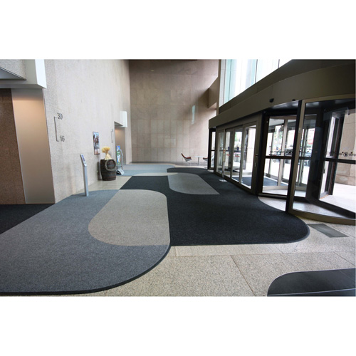 Supreme Knob Entrance Matting, Wiper/Scraper, 13-5/12' x 75-1/2' x 7/16", Charcoal Superchem Industries