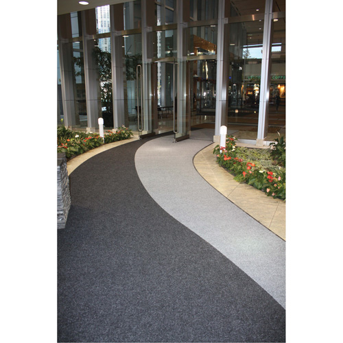 Supreme Knob Entrance Matting, Wiper/Scraper, 13-5/12' x 75-1/2' x 7/16", Charcoal Superchem Industries