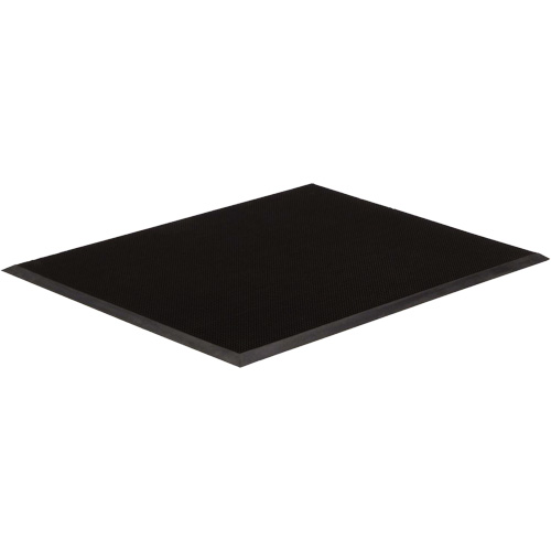 Gritstop Fingermat Entrance Matting, Rubber, Scraper Type, Finger Tip Style Pattern, 3' x 6', Black Superchem Industries