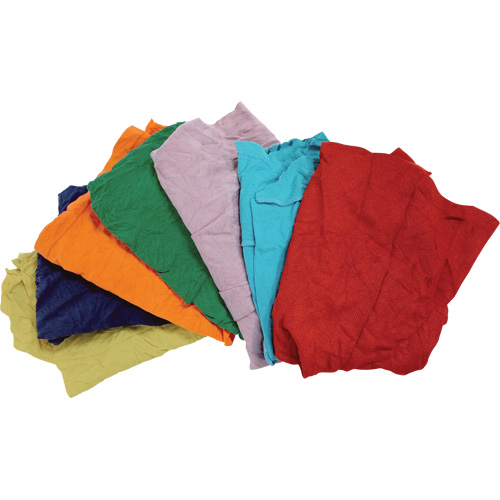 Recycled Material Wiping Rags, Cotton, Mix Colours, 25 lbs. Superchem Industries