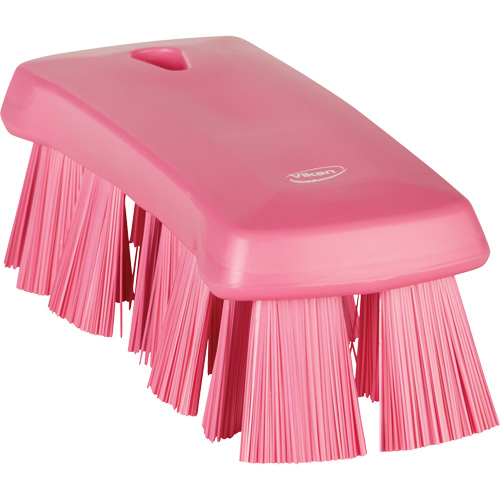 UST Hand Brush, Stiff Bristles, 6-9/10" Long, Pink Superchem Industries