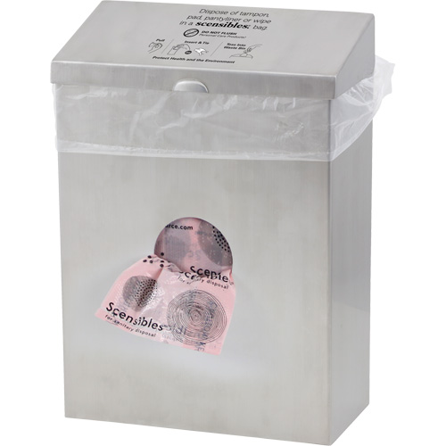 Contenant &agrave; d&eacute;chets & distributeur combin&eacute; Scensibles Superchem Industries
