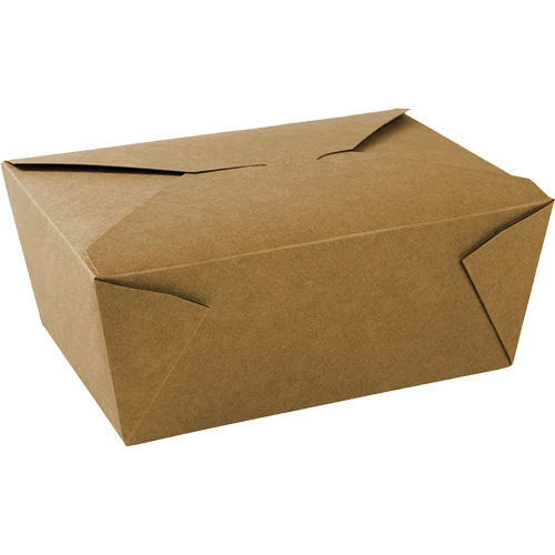 Kraft Take Out Food Containers, Corrugated, Rectangular Superchem Industries