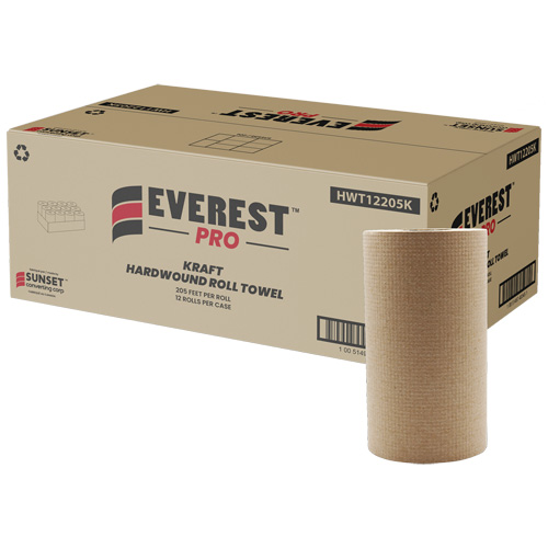 Kraft Hardwound Roll Towels, 1 Ply, Centre Pull, 205' L Superchem Industries