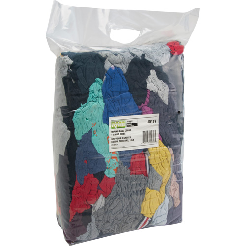 Recycled Material Wiping Rags, Cotton, Mix Colours, 10 lbs. Superchem Industries