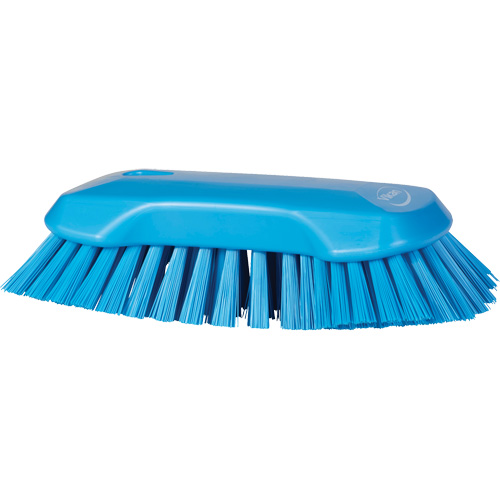 Hand Brush, Extra Stiff Bristles, 9-1/10" Long, Blue Superchem Industries