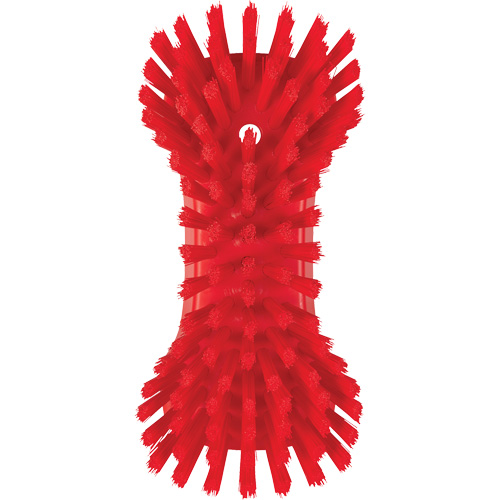 Brosse &agrave; main, Soies Tr&egrave;s ferme, Longueur de 9-1/10", Rouge Superchem Industries